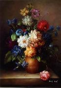 unknow artist Floral, beautiful classical still life of flowers.087 oil painting reproduction